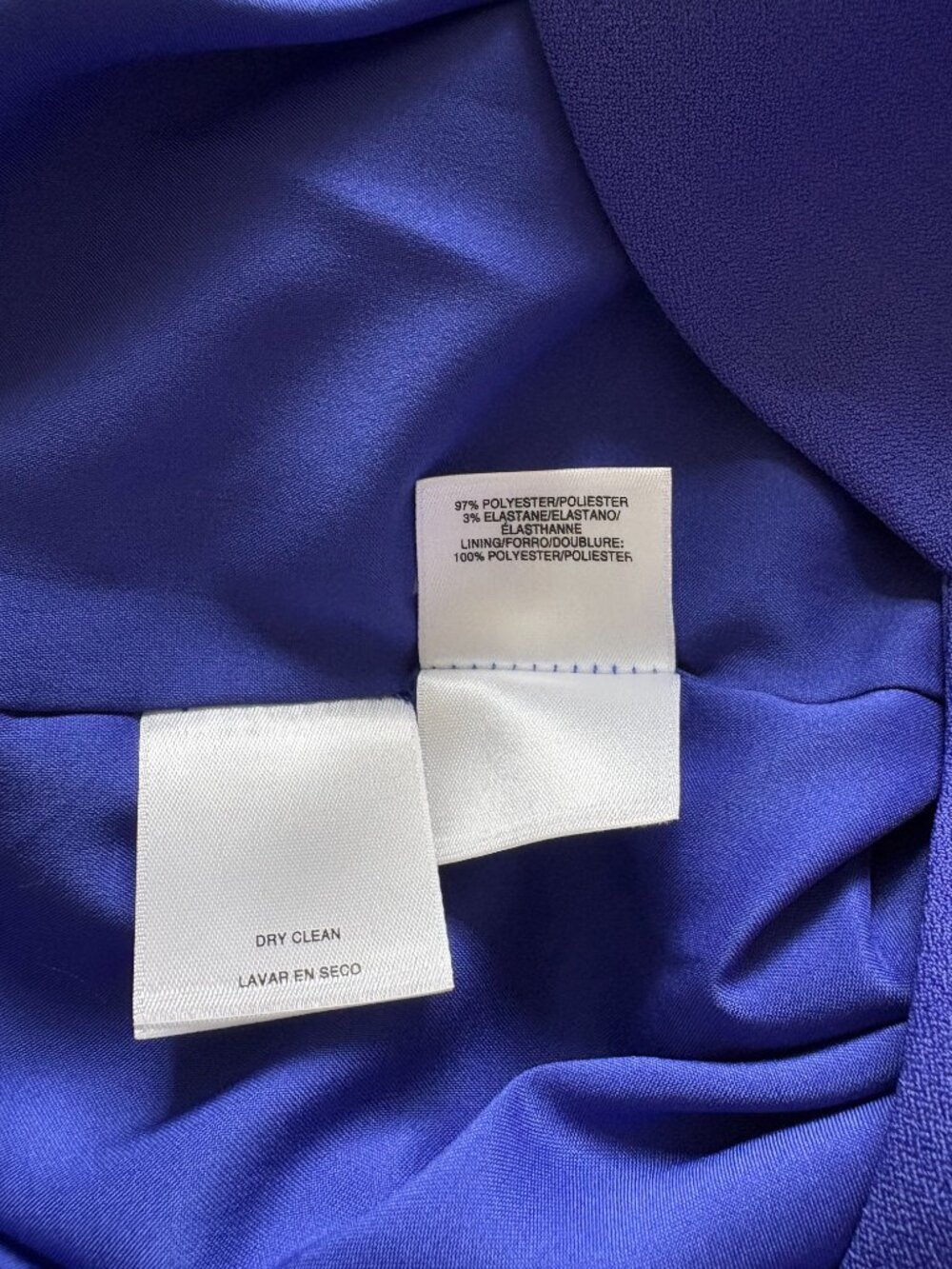 Kasper Royal Blue Crepe Stretch Sheath Dress - Size 12 - Picture 4 of 8